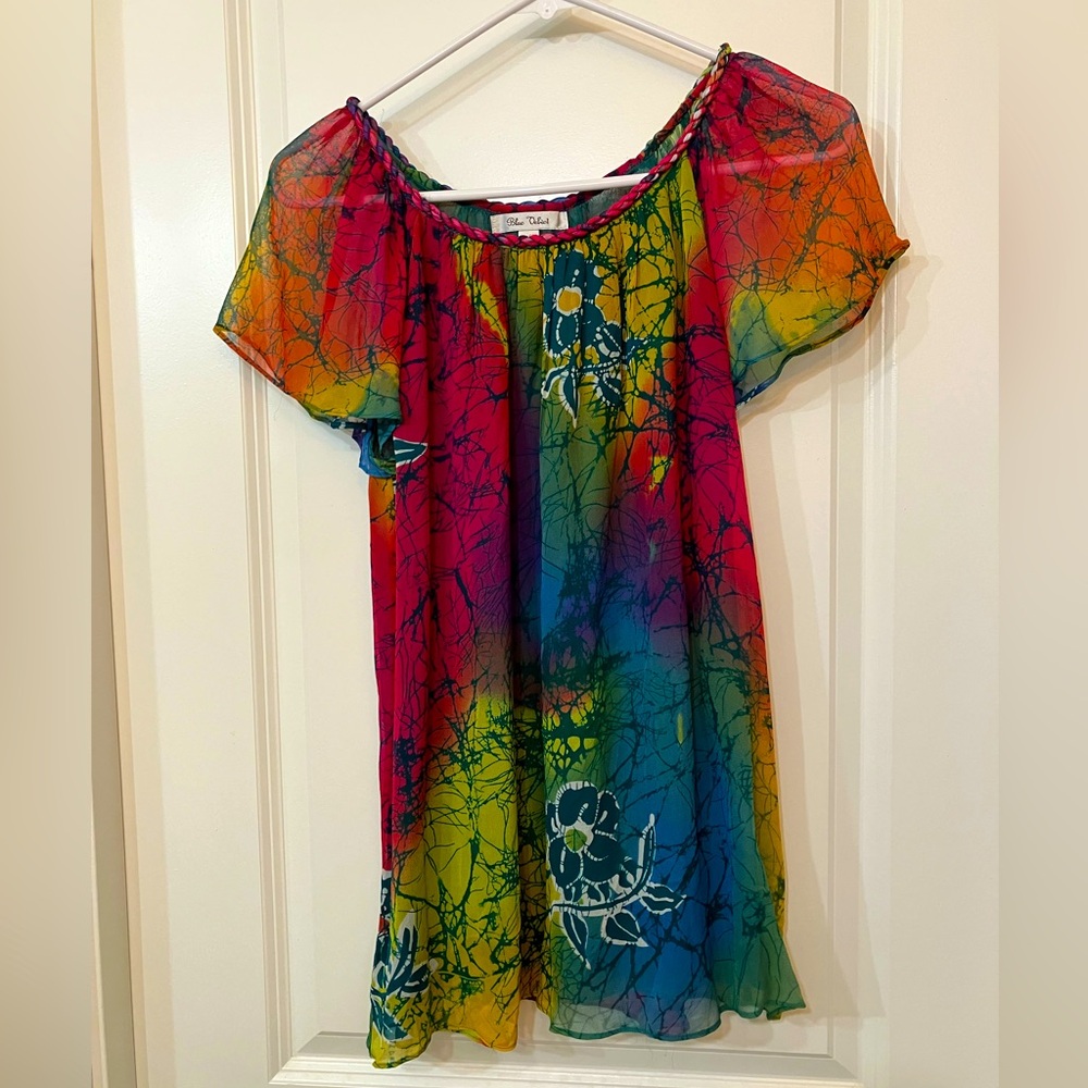 Blue Violet silk top